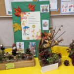 Prace plastyczne z materiałów przyrodniczych.